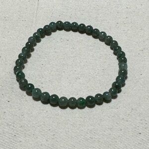 Real Jade Faceted Green Beaded Stretch Bracelet